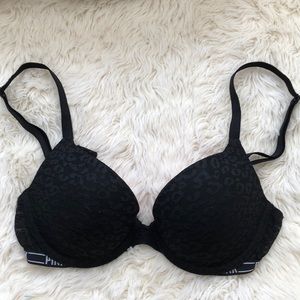 Victoria’s Secret PINK Black Leopard Print Bra